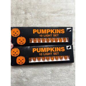 Halloween Pumpkin 10 Light Set Battery Operated Indoor String Lights